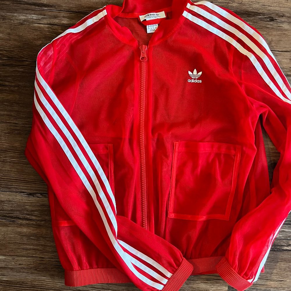 Adidas Original Sleek Mesh Tulle Track Jacket